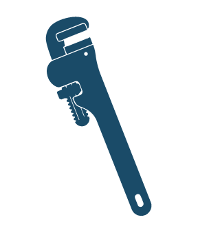 Blue adjustable wrench icon